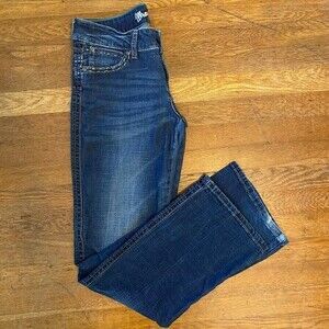 Wrangler Booty Up Boot Cut Slight Distressed Western Denim Jeans Size 5/6